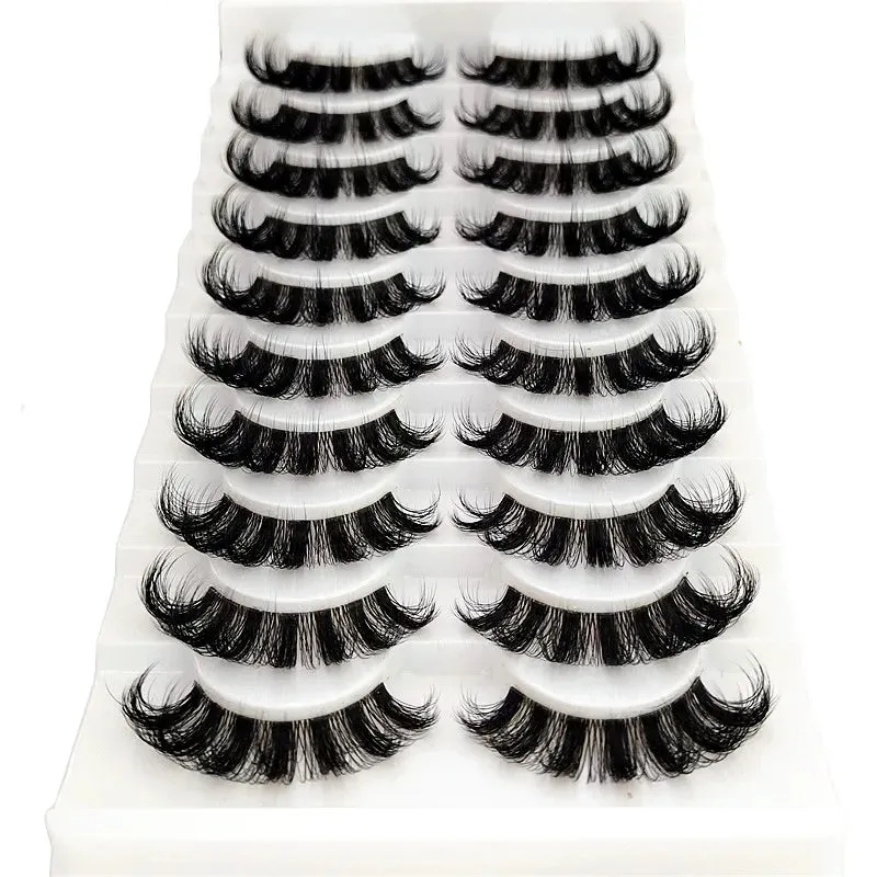 10 Pair 3D Faux Mink Eyelash Set