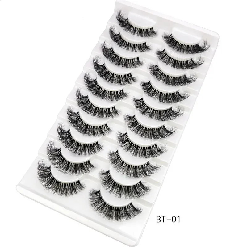 10 Pair 3D Faux Mink Eyelash Set