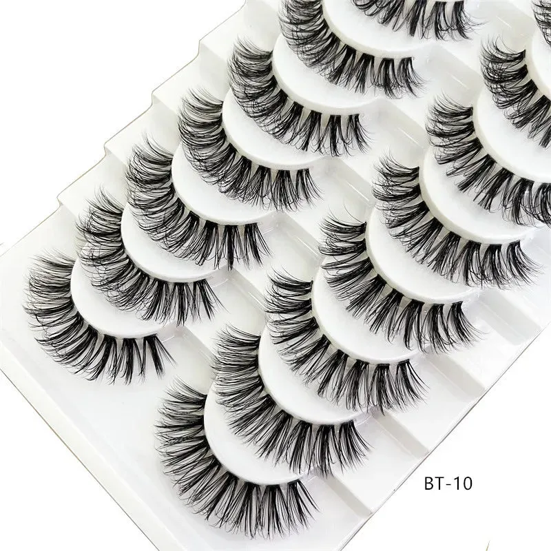 10 Pair 3D Faux Mink Eyelash Set