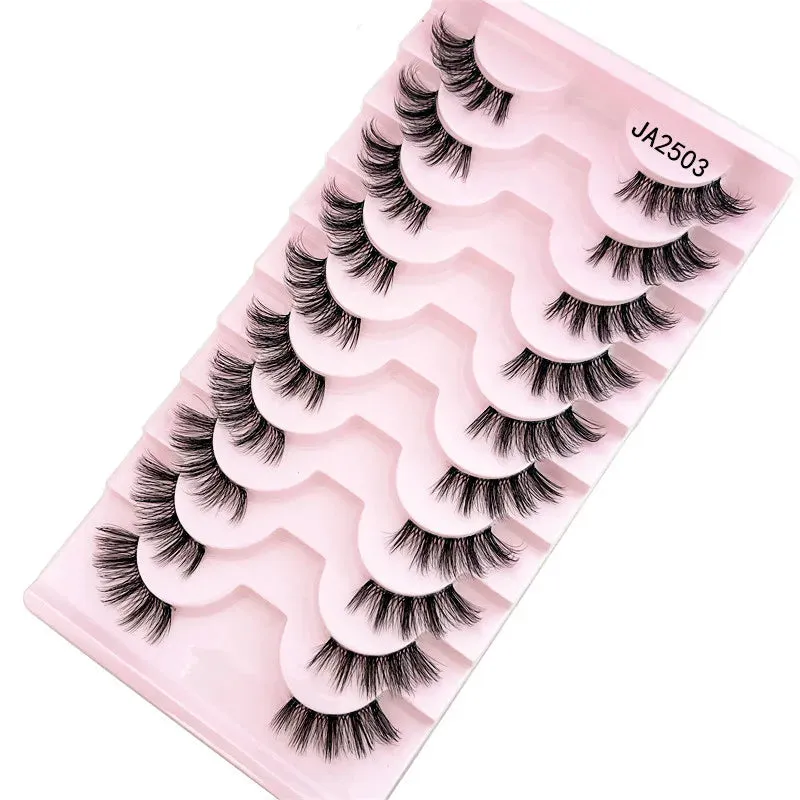 10 Pair 3D Faux Mink Eyelash Set