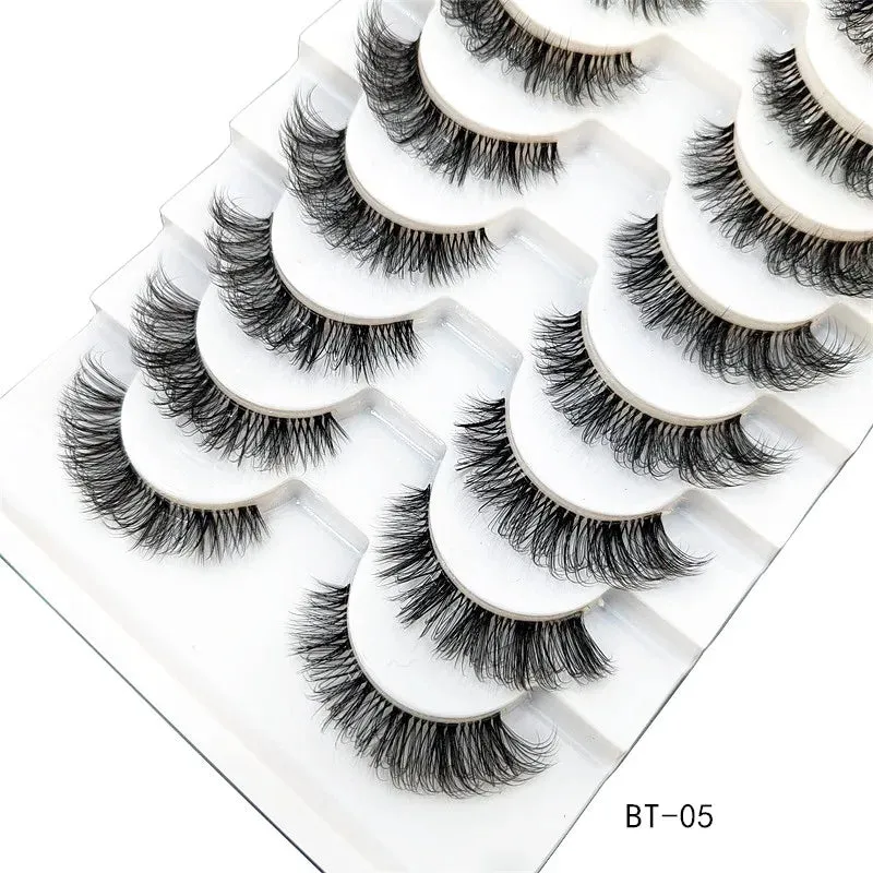 10 Pair 3D Faux Mink Eyelash Set