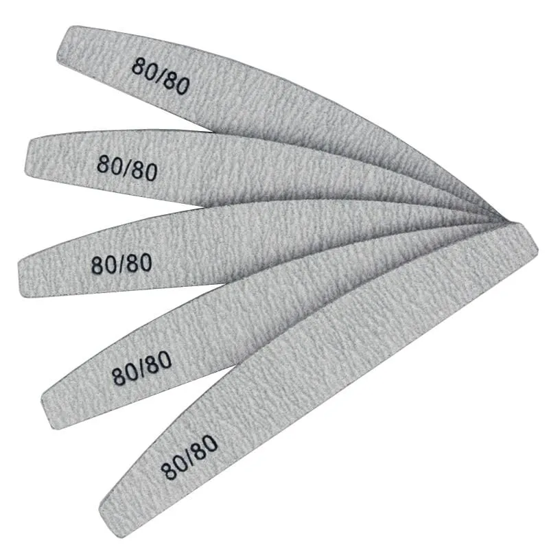 100Pcs/Pack Gray Nail File80/80 Grit Professional Acrylic Nail Art Lime a ongle Double side Nails Pedicure Tools Diamond Designs