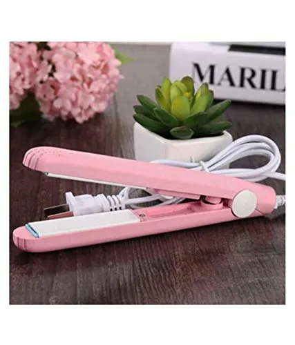 1215 Mini Portable Electronic Hair Straightener and Curler