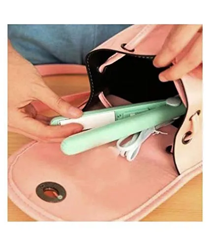 1215 Mini Portable Electronic Hair Straightener and Curler