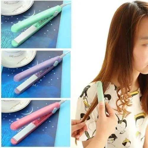 1215 Mini Portable Electronic Hair Straightener and Curler