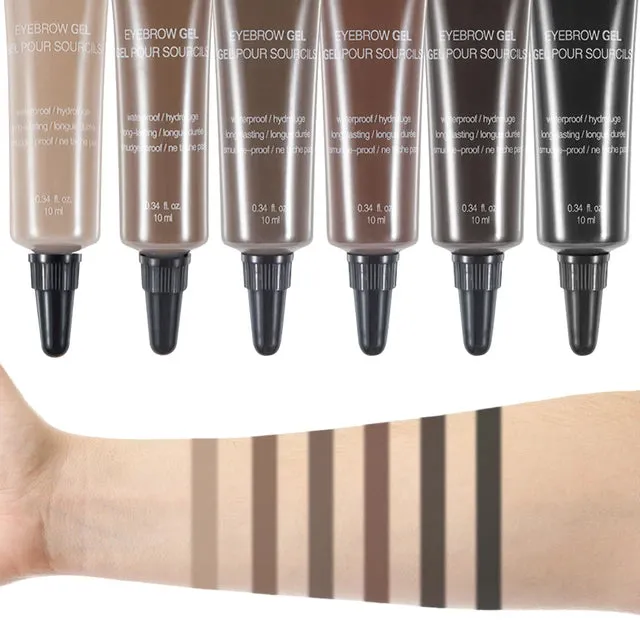 1PC Dyeing Eyebrow Cream 6 Colors Waterproof Natural Liquid Brow Tattoo Tint Black Brown Eyebrow Gel Makeup Cosmetic with Brush