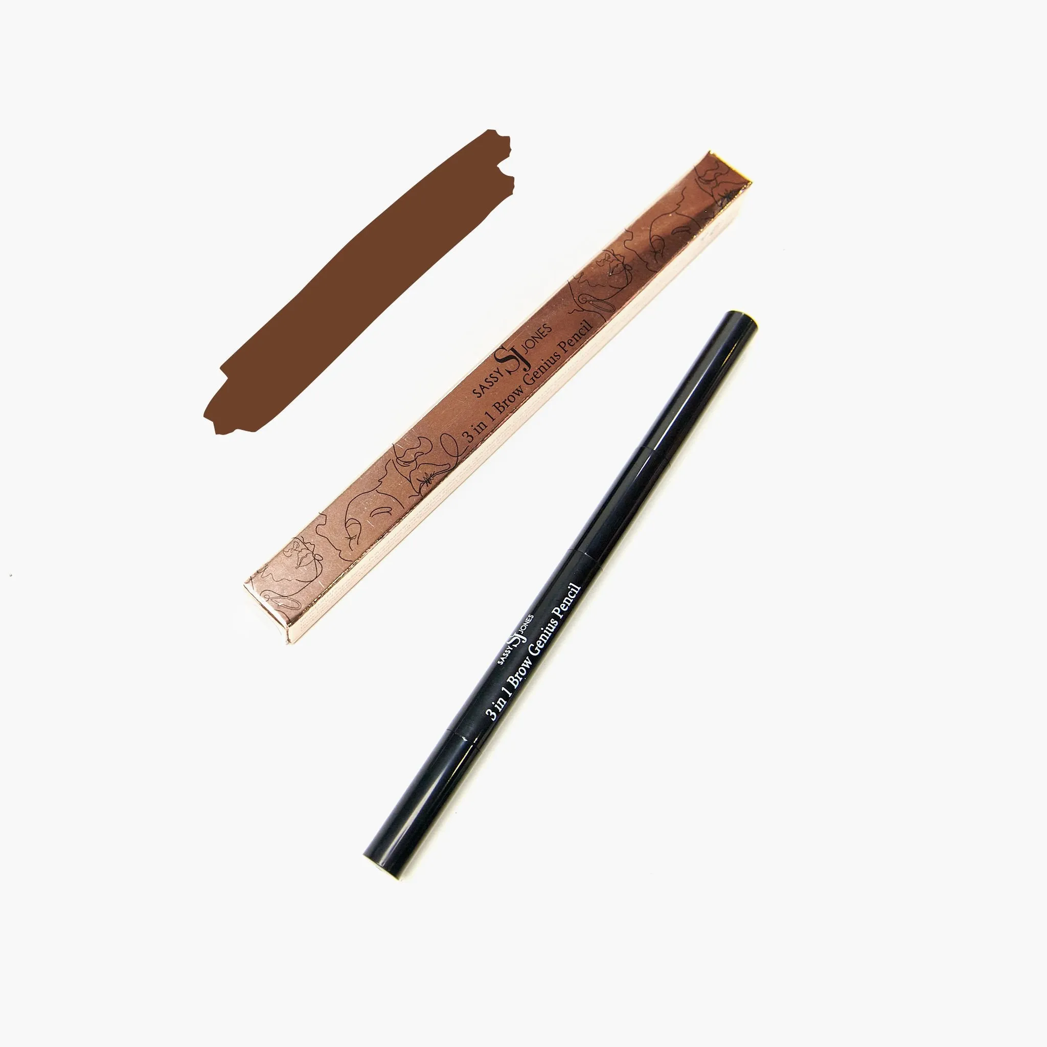 3 in 1 Brow Genius Pencil - Light Brown