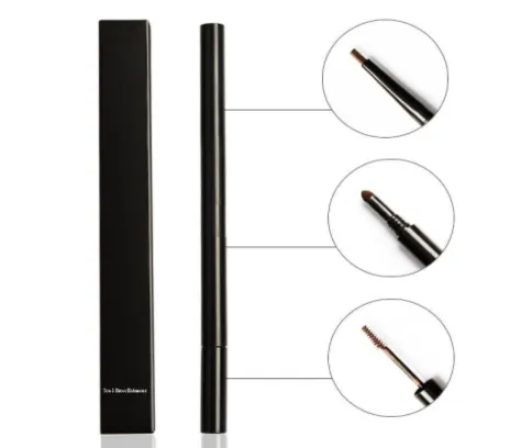 3 in 1 Eyebrow Enhancing Pencil with Liner Brow Powder and Brush - MQO 25 pcs