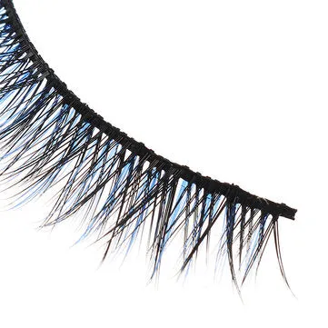 3D False Eyelashes Set Blue False lashes Makeup Natural Eyelashes Extension