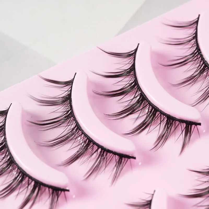 5 Pairs Manga Makeup Artificial Fake Eyelashes