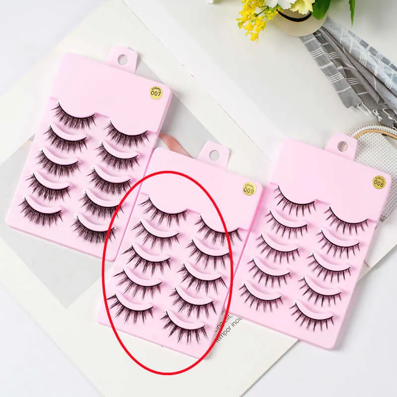 5 Pairs Manga Makeup Artificial Fake Eyelashes