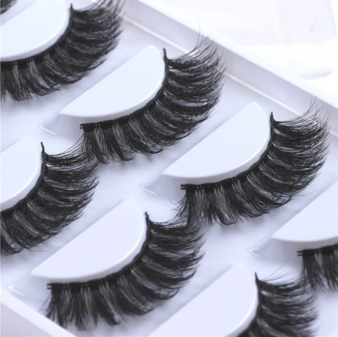 5 pairs Natural False Eyelashes 3d Mink Lashes Soft Eyelash