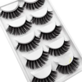 5 pairs Natural False Eyelashes 3d Mink Lashes Soft Eyelash