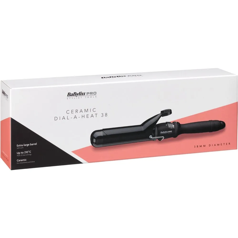 Babyliss Pro Ceramic Dial A Heat Curling Tong 38mm Black