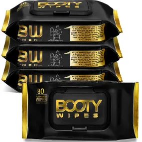 Booty Brand Wipes For Men - 320 Flushable Wipes For Adults  Ph Balanced &