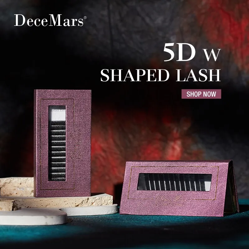 Decemars 5d - W Shaped Eyelash Extension (12line/tray) - False