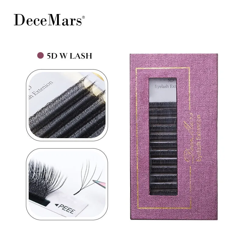 Decemars 5d - W Shaped Eyelash Extension (12line/tray) - False