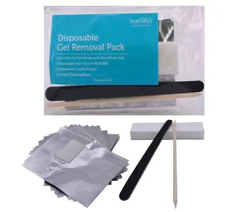 Disposable Gel Removal Pack - 12xFoil, File & Buffer