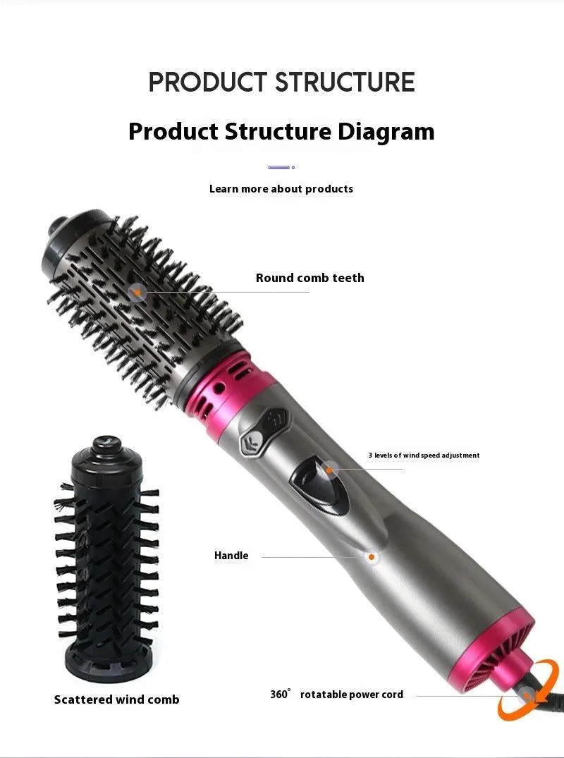 Electric Rotating Hair Curling Comb Two-in-one Constant Temperature