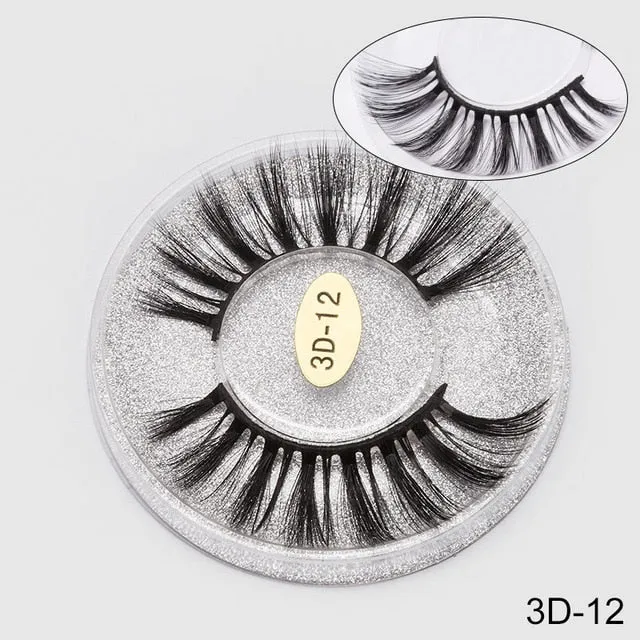 Eyelashes 3D Mink Eyelashes Crossing Mink Lashes Hand Made Full Strip Eye Lashes 12 Styles New Package cilios Naturais