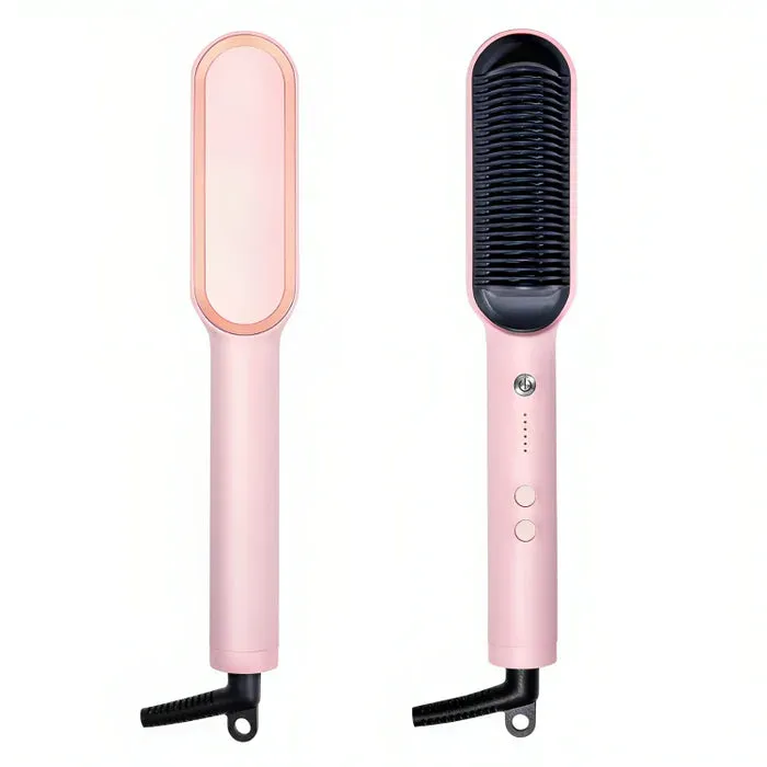 Hair Straightener with Brush, Straightening Comb - Flat Iron Brush #1 Hair Styling Tool