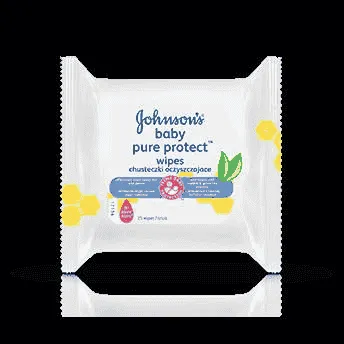 J & J Baby Pure Protect CLEANSING WIPES x 25 pieces