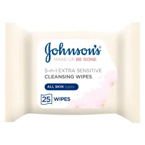 Johnsons Face Care Wipes Extra Sensitive (25s) (N)