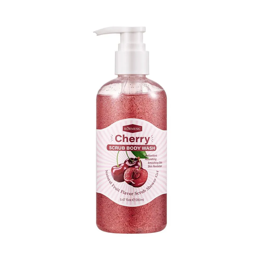 KORMESIC exfoliating whitening Cherry body scrub & shower gel 280ml