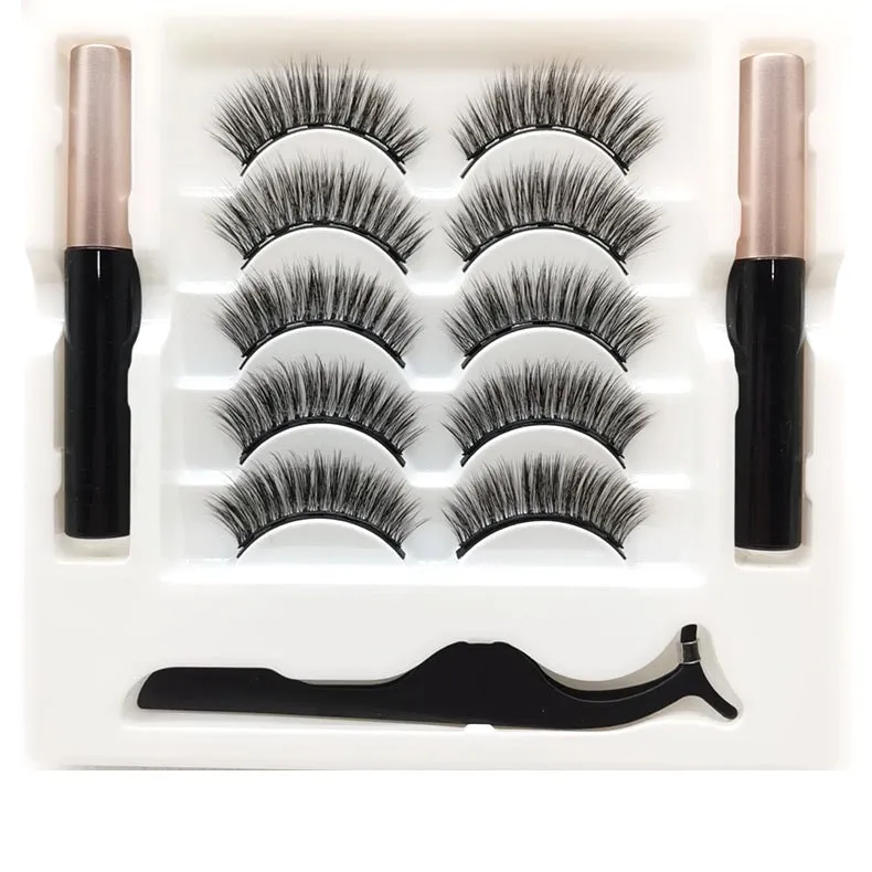 Magnetic Eyelashes Eyeliner Set Long Lasting Waterproof