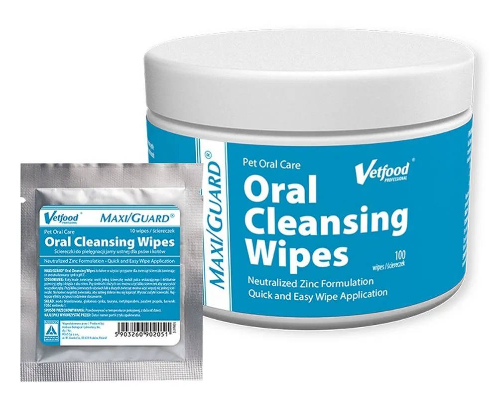 Maxi Guard Oral Cleansing Wipes Animal oral hygiene wipes