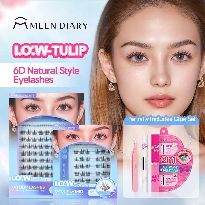 MLEN DIARY Eyelashes I.O.W Eyelash Series 6D Eyelash Extensions Korean Eyelash Extension 闪接女团韩系甜酷假睫毛