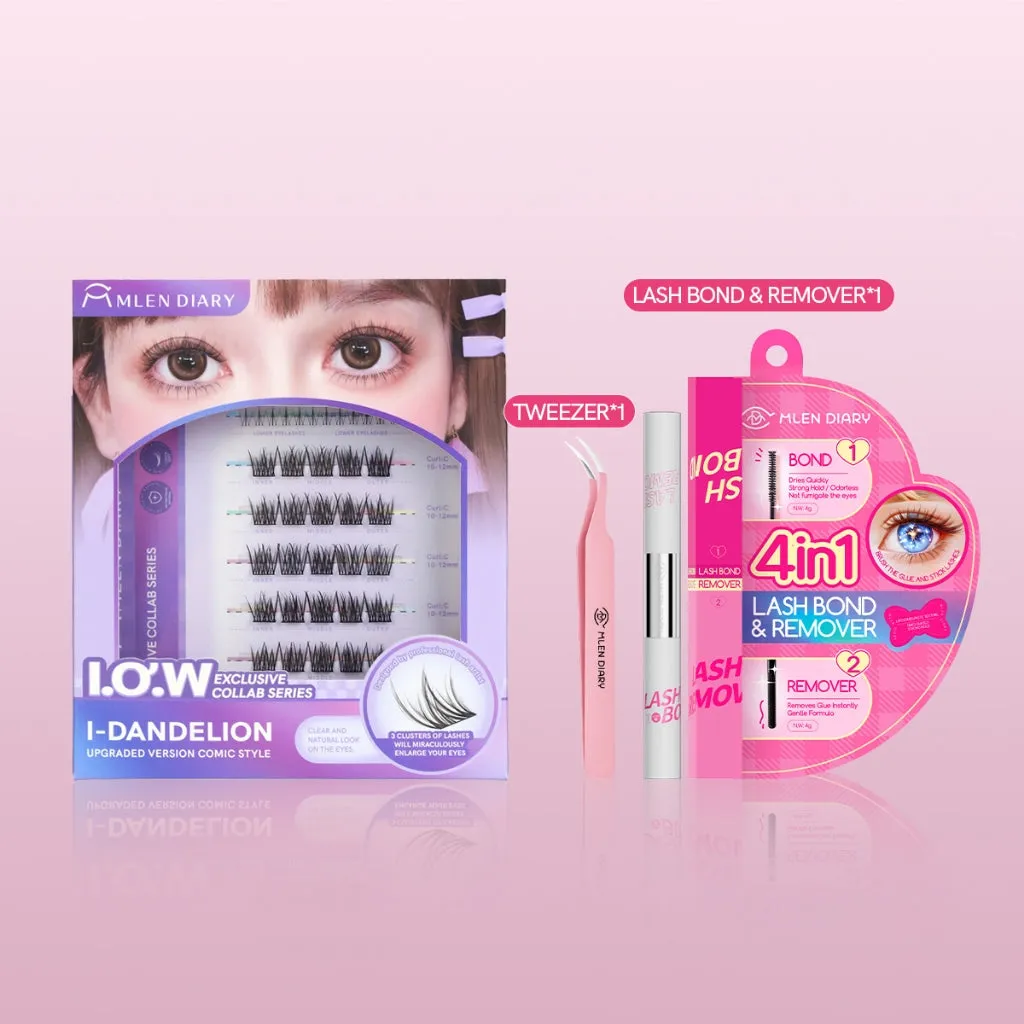 MLEN DIARY Eyelashes I.O.W Eyelash Series 6D Eyelash Extensions Korean Eyelash Extension 闪接女团韩系甜酷假睫毛