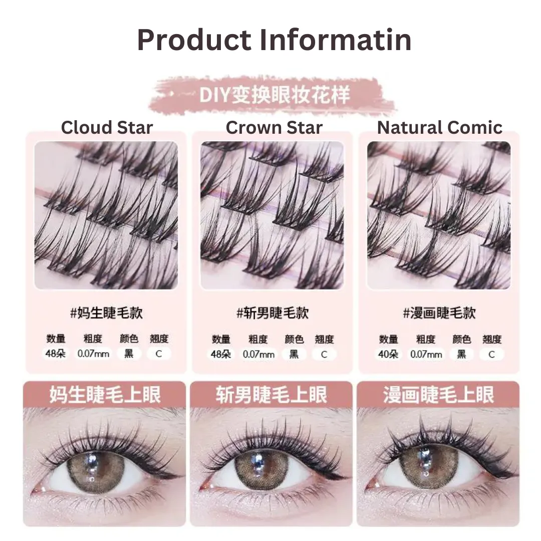 MLEN DIARY Gemini False Eyelashes 双子星假睫毛