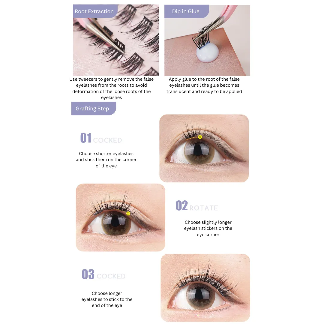 MLEN DIARY Gemini False Eyelashes 双子星假睫毛