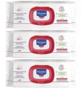 Mustela Soothing Cleansing Wipes 70 x 3