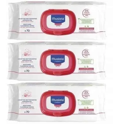 Mustela Soothing Cleansing Wipes 70 x 3