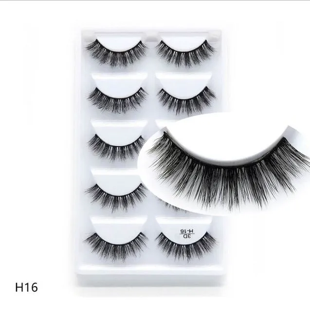 NEW 1/3/5 pairs Fake Mink Eyelashes 3D Natural False Eyelashes 3d Mink Lashes Soft Eyelash Extension Makeup Kit Cilios