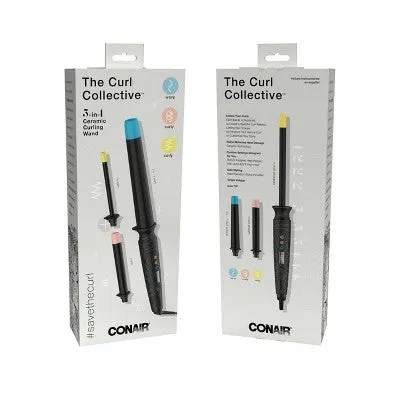 New - Conair The Curl Collective Ceramic Curling Iron - Black