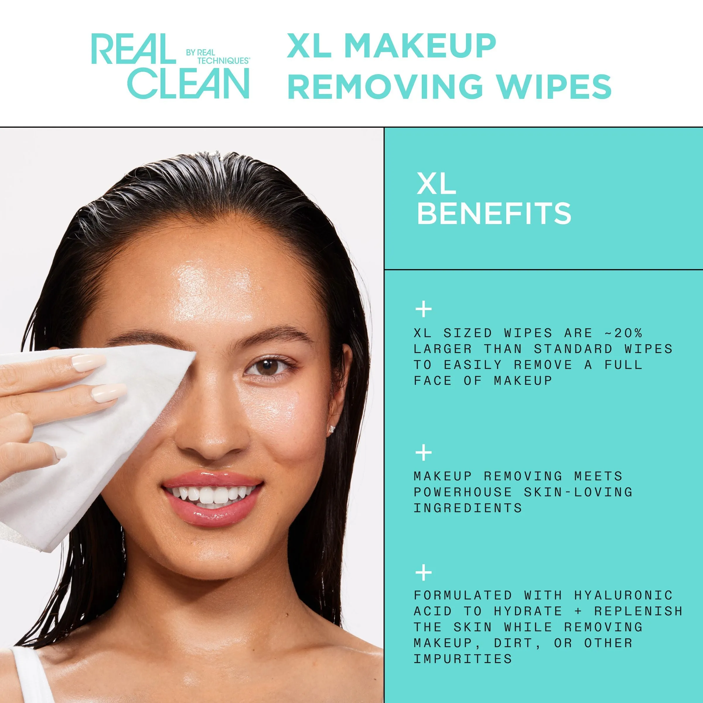 Real Clean XL Makeup Removing Wipes