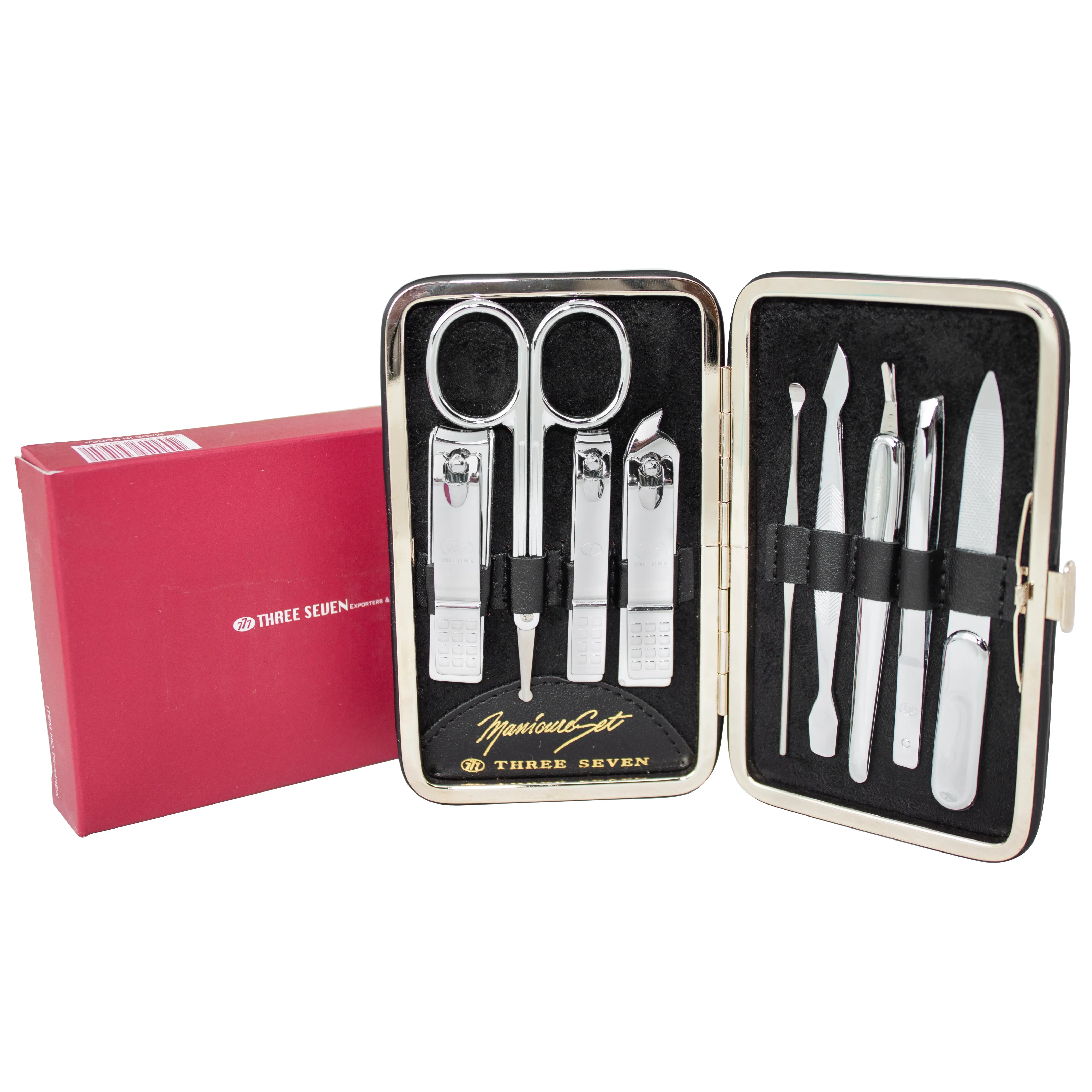 Three Seven, Nail Clipper Set 9pcs TS-343EX, MADE IN KOREA, Free shipping (Excluding HI, AK)