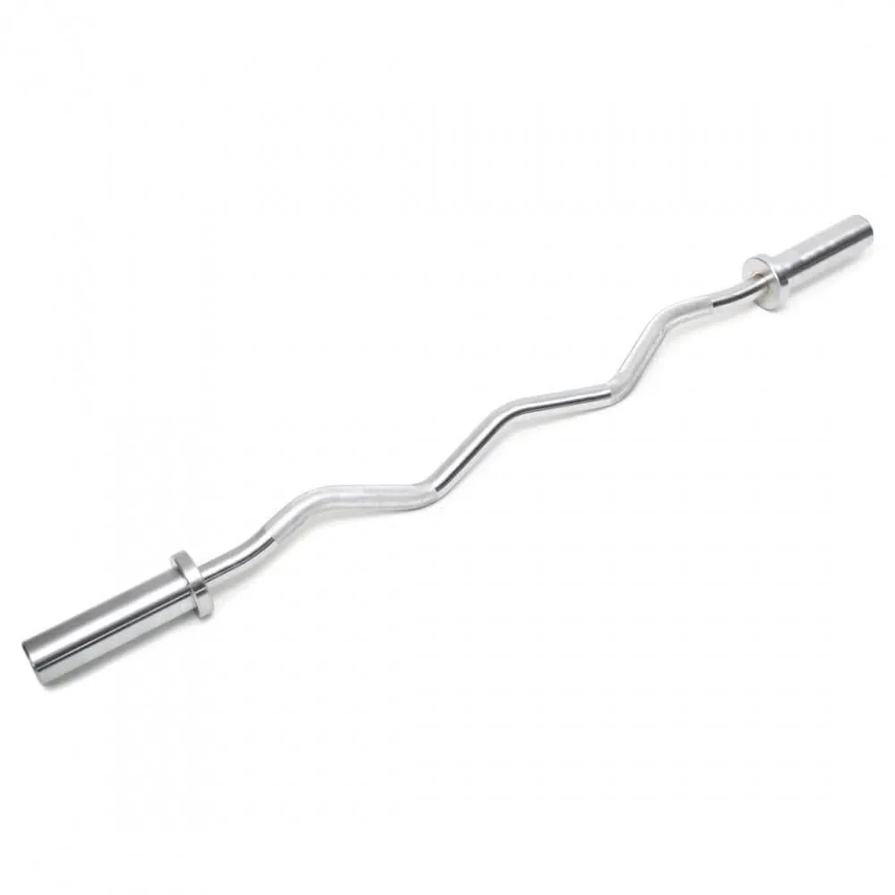 Top Fitness Olympic EZ Curl Bar