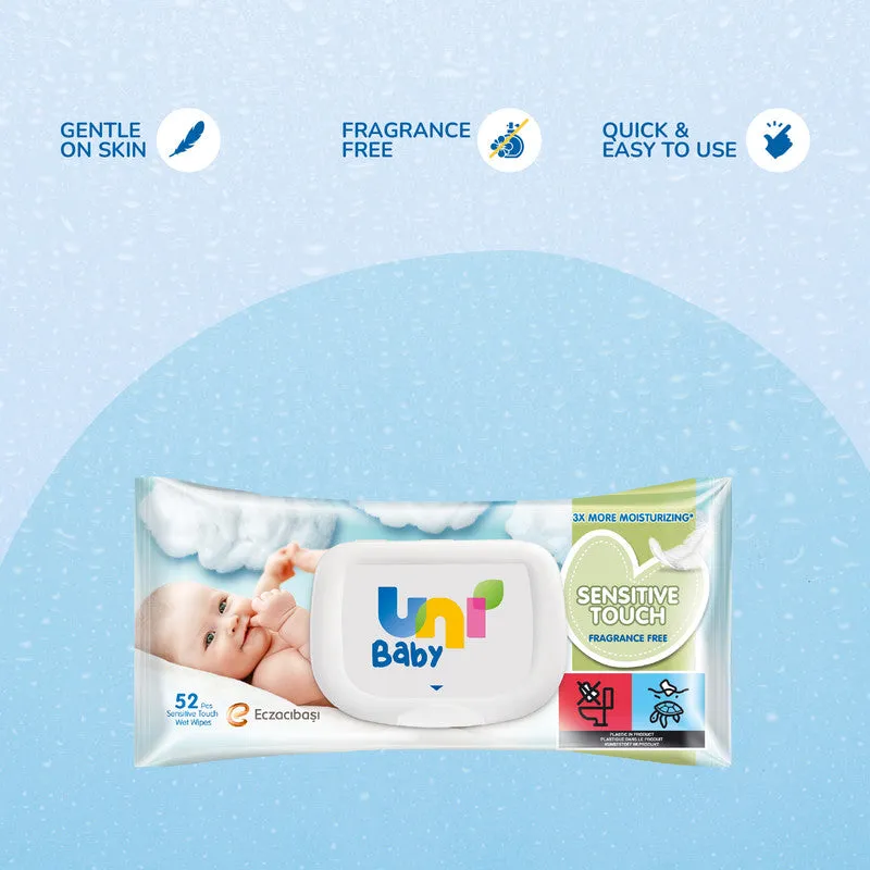 Uni Baby Sensitive Touch Wipes - Fragrance Free 52 pcs