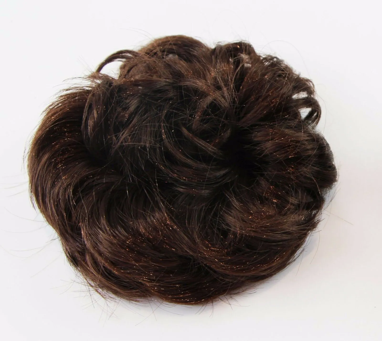 Womens Hair Wig Ponytail Curly Scrunchie Black Brown Blonde Light Auburn Red